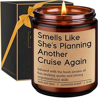 GSPY Cruising Candle, Cruise Gifts for Women - Funny Travel Gifts for Travelers, Cruise Lovers - Creative Traveling Ideas - Mothers Day, Birthday, Retirement Present for People Who Travel, Friend, Mom