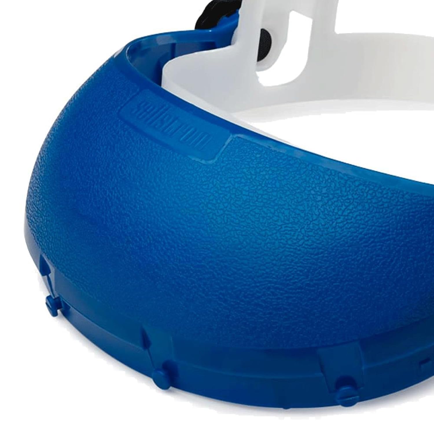 Sellstrom Single Crown Safety Face Shield with Pin Lock Headgear (Window Not Included), Plastic, Blue, S39000