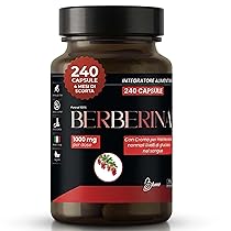 Berberina 1000mg Pura – 240 Capsule Vegane (4 Mesi) – Berberis Aristata 98% con Pepe Nero e Cromo – Supporto Metabolismo dei Macronutrienti e Livelli di Glucosio – Integratore Naturale Alto Dosaggio