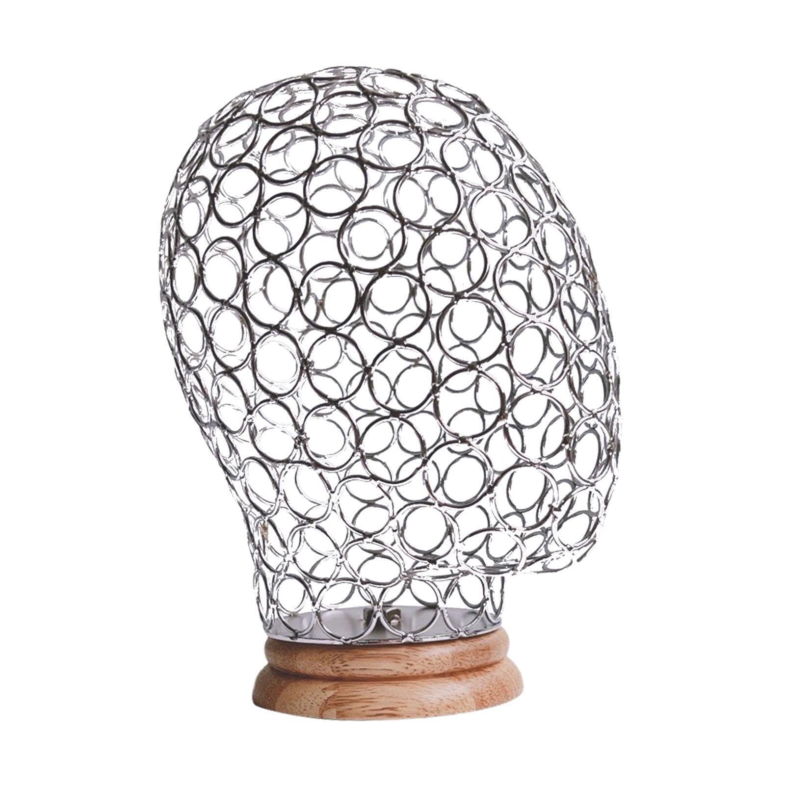 YIXANNX Wig Stand Wig Stand Metal Hollow Mannequin Head , Silver , 53x21.5cm