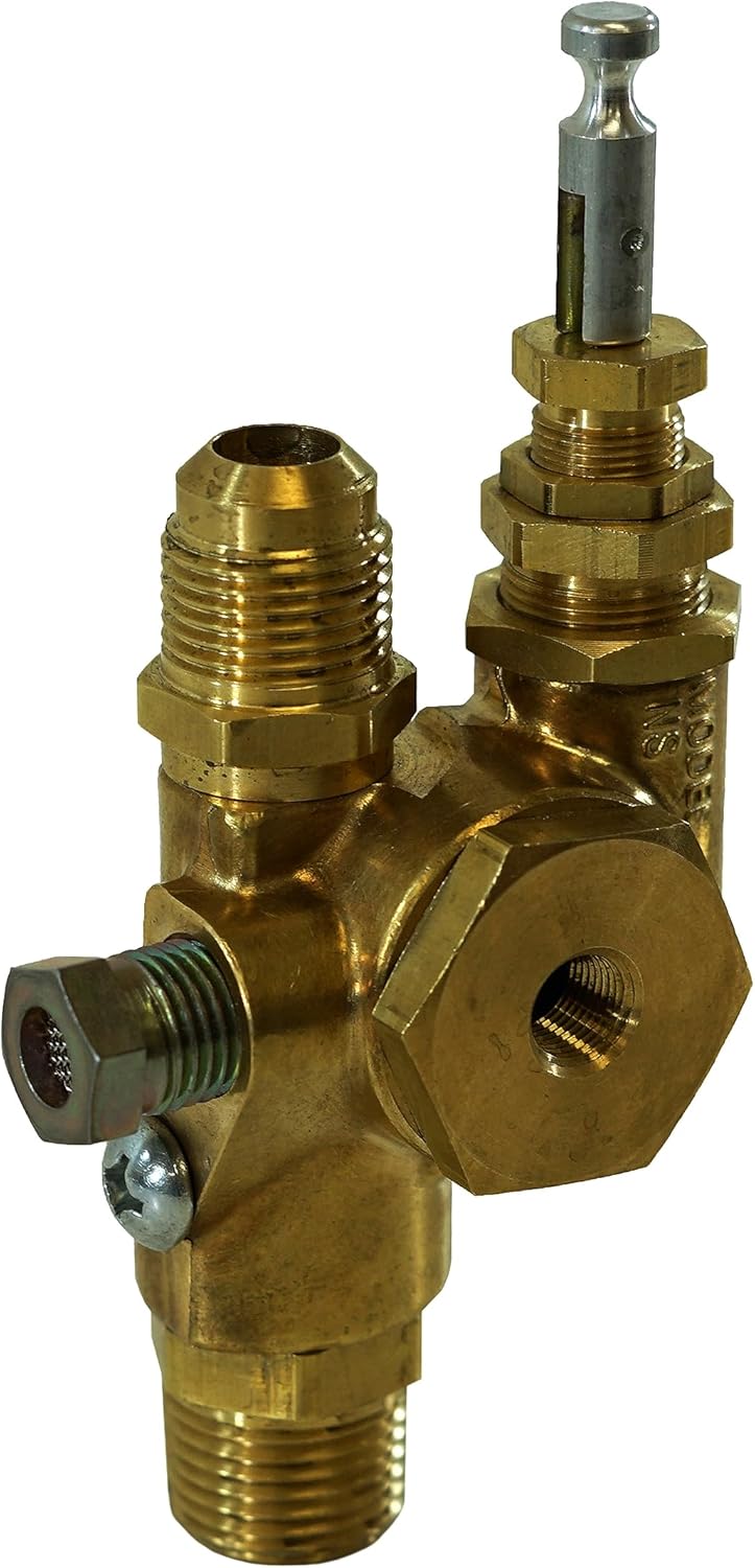 Replacement For Makita MK-LMV100F, 1/2" 45 Degree Flare Top Inlet X 1/2" MNPT Outlet, Combo Unloader Pilot Check Valve, 110-135 PSI