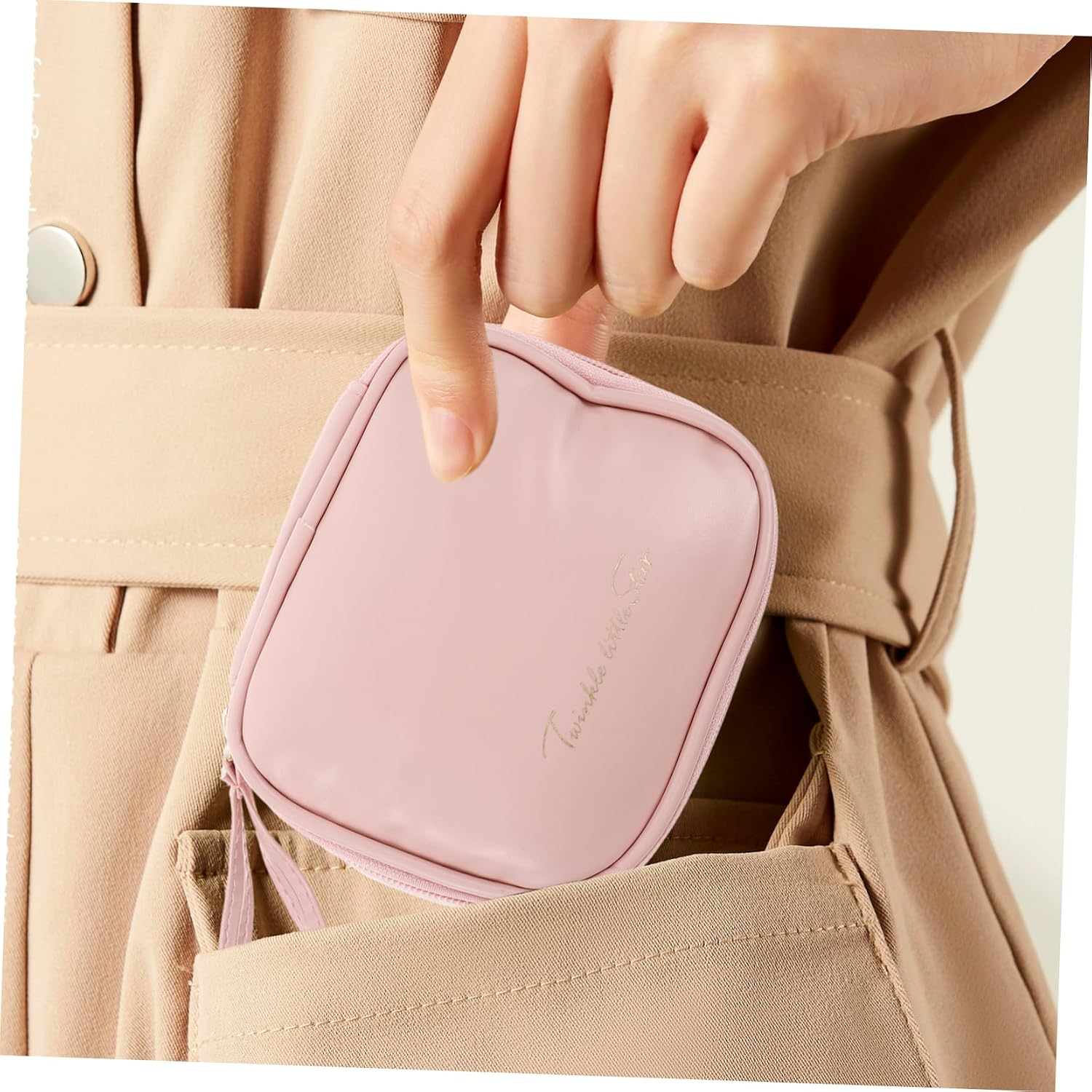 GALPADA High-end Diaper Pouch Large Capacity Pads Container for Girls Stylish Storage Bag for Travel and Organizing Essentials