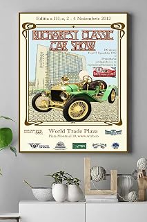 Postermanya (pster15420) Bucharest Classic Vintage Araba Kanvas Tablo 40 x 60