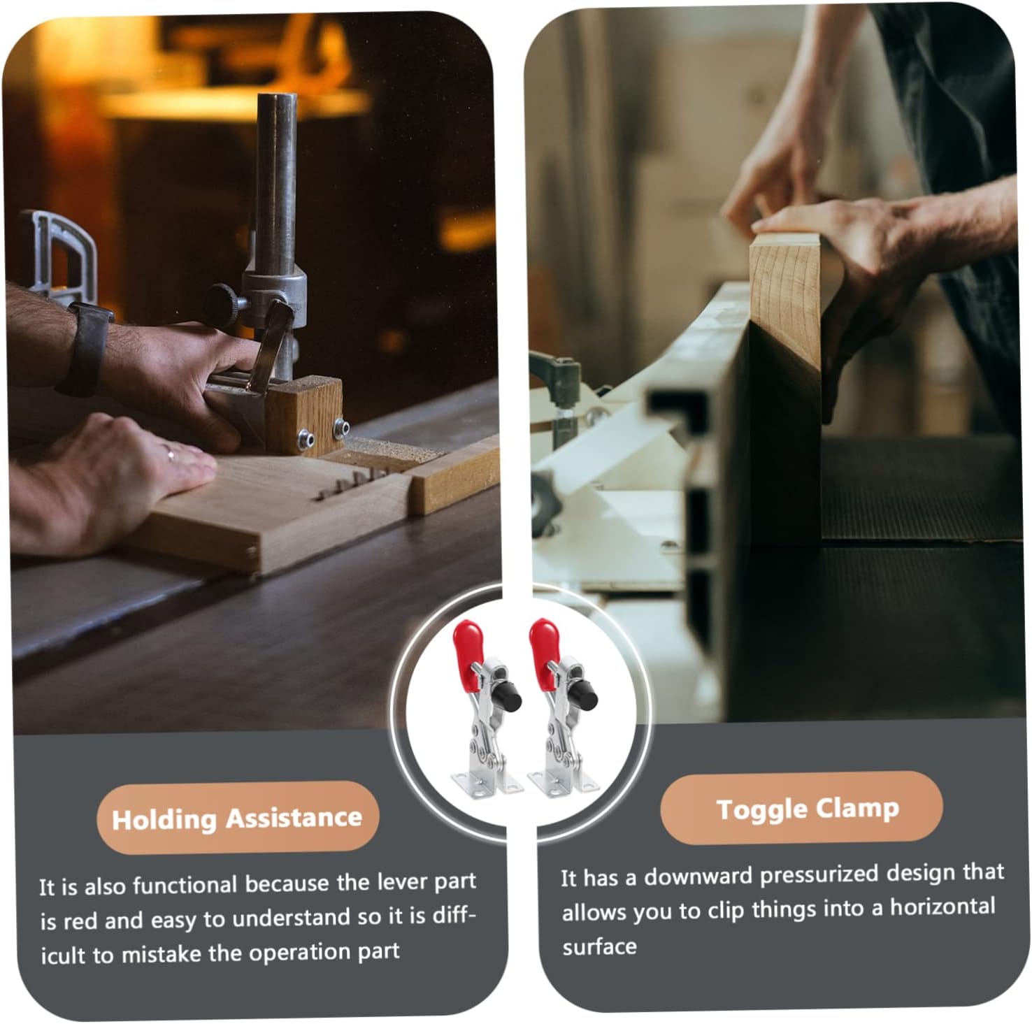 10pcs Plated Horizontal Toggle Clamp for Welding Hook Toggle Clamp for Diy Quick down Push Action