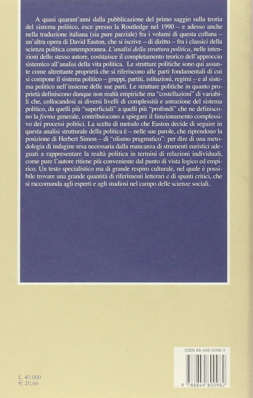 L'analisi della struttura politica
