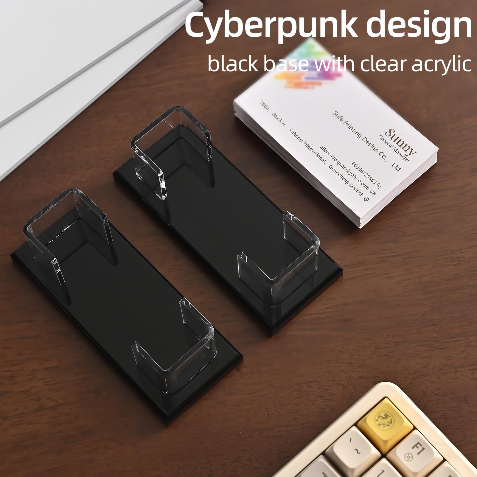 PecMuikee Soporte para tarjetas de visita para escritorio, soporte acrílico para tarjetas de visita, múltiples soportes para tarjetas de visita para oficina, exposición, hogar, restaurante, 1 ranura,
