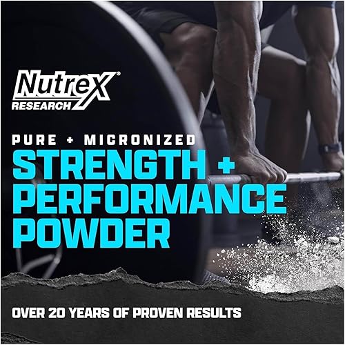 Vista 10 de Nutrex Research Monohidrato de creatina en polvo sin sabor 0.18 oz de creatina micronizada en polvo por porción 60 porciones