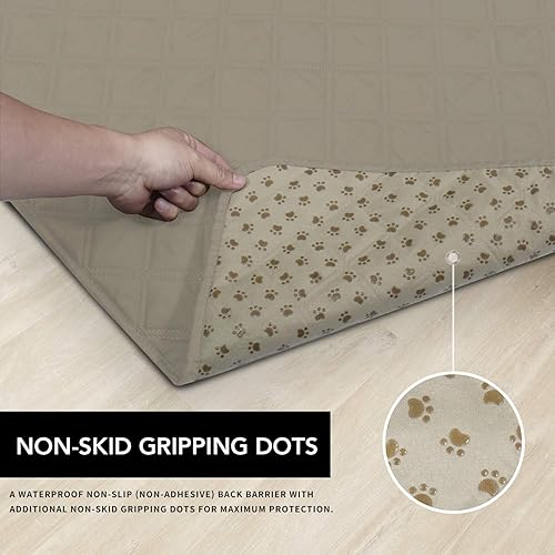 Vista 139 de Easy-Going - Funda protectora, 100 % impermeable, protector de muebles, funda de sofá, funda antideslizante lavable, reutilizable, contra Beige