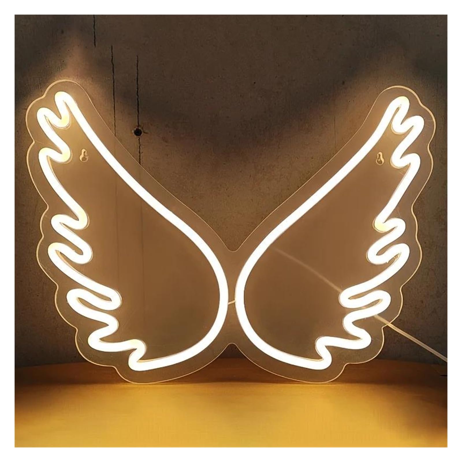 Wiszące neony artystyczne Skrzydła Anioła Neon Light, Dekoracje Ścienne Do Domu, Spotkania Przyjaciół 40x32.2cm