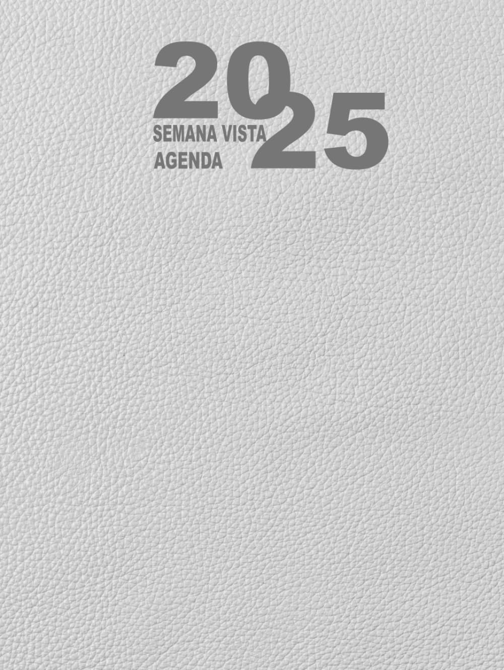 Agenda 2025 semana vista: una semana en dos páginas con horas - 12 meses ,formato grande .