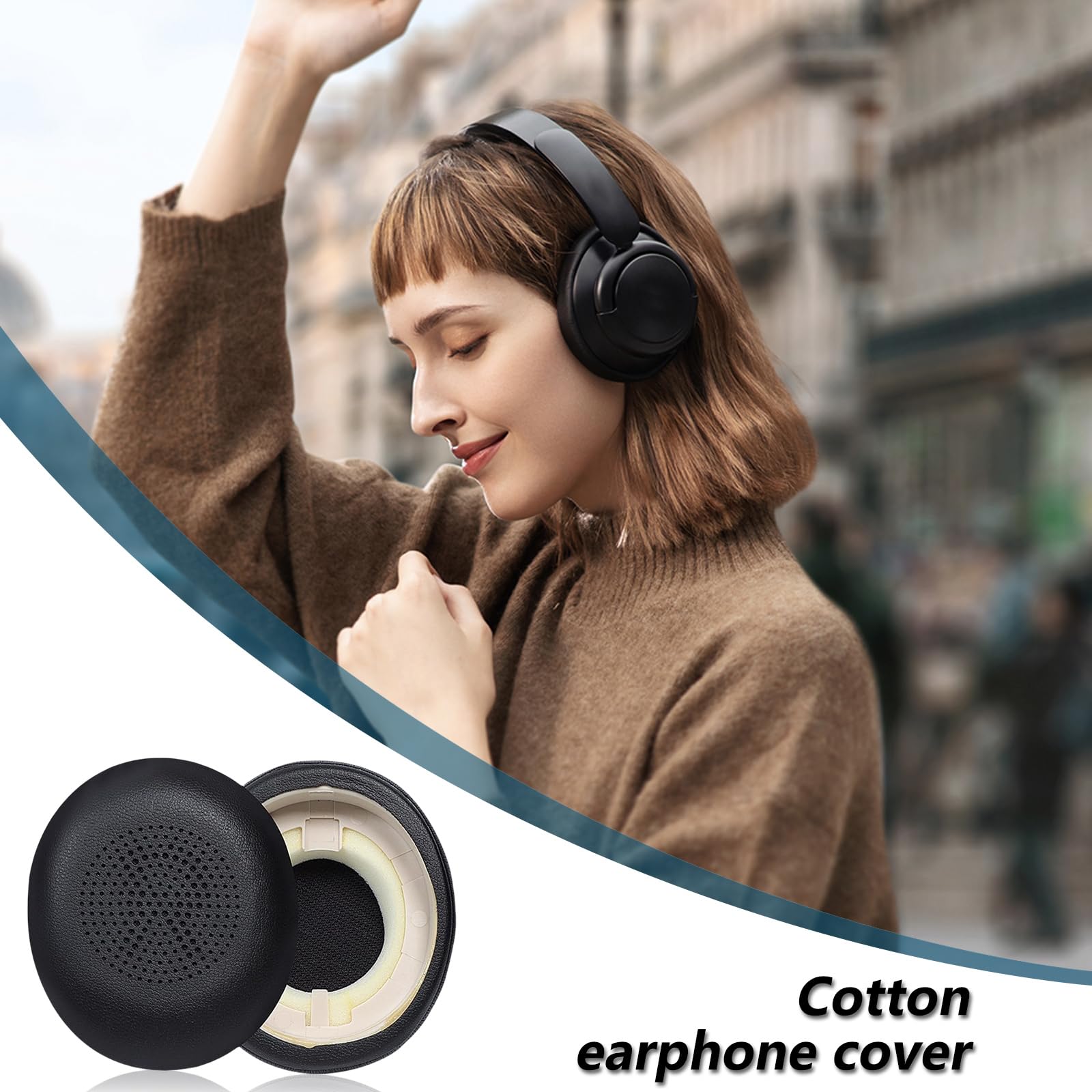 Ricambio Ear Pad Auricolare Cuscino Riparazione Per 45H Evolve2 65 40 UC Cuffia Isolamento Rumore Spugna Earpads Gaming Cuffia Ear Cushion