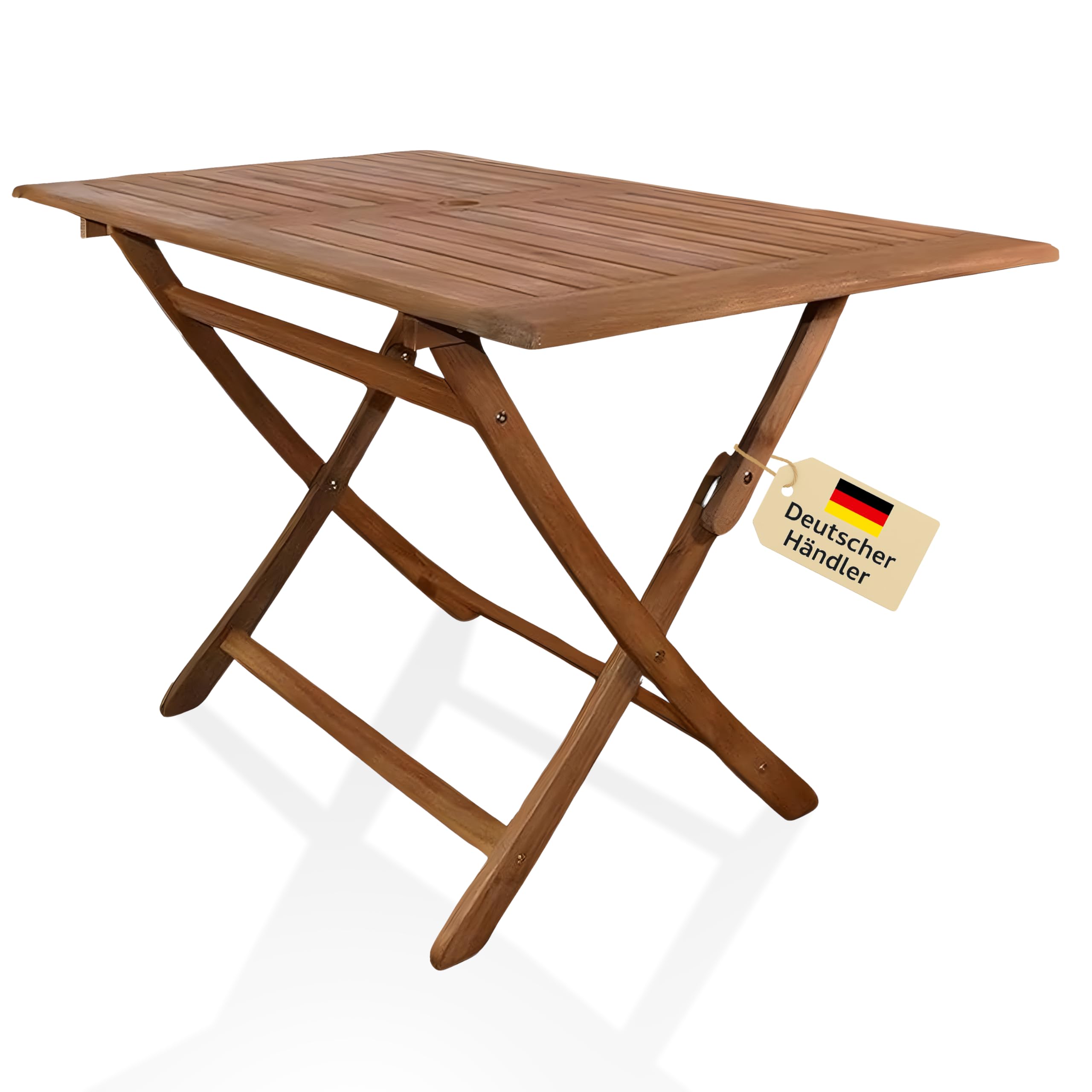 Loreno Esstisch 120x70cm Callao Massivholz Akazie & Geölt Klapptisch Holz | Esstisch, Gartentisch Wetterfest, Klapptisch Holz, Gartentisch Klappbar, Balkontisch Klappbar, Pflegeleicht & Platzsparend