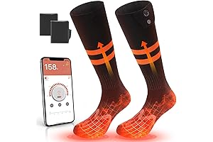 ReliRelia Heated Socks, Electric Socks with Bluetooth APP Remote Control