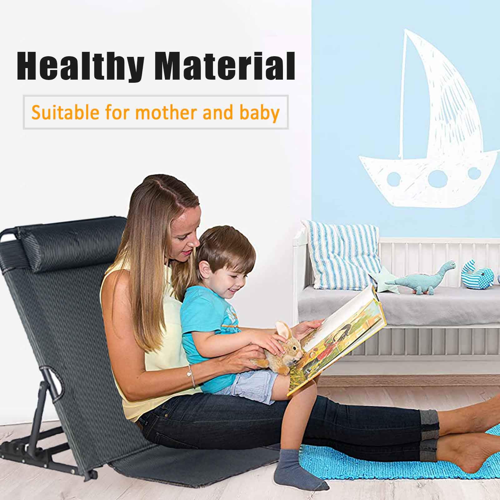 Sedia Da Terra Pieghevole WUTONG - Schienale Regolabile Per Meditazione, Yoga E Relax - Foto 8