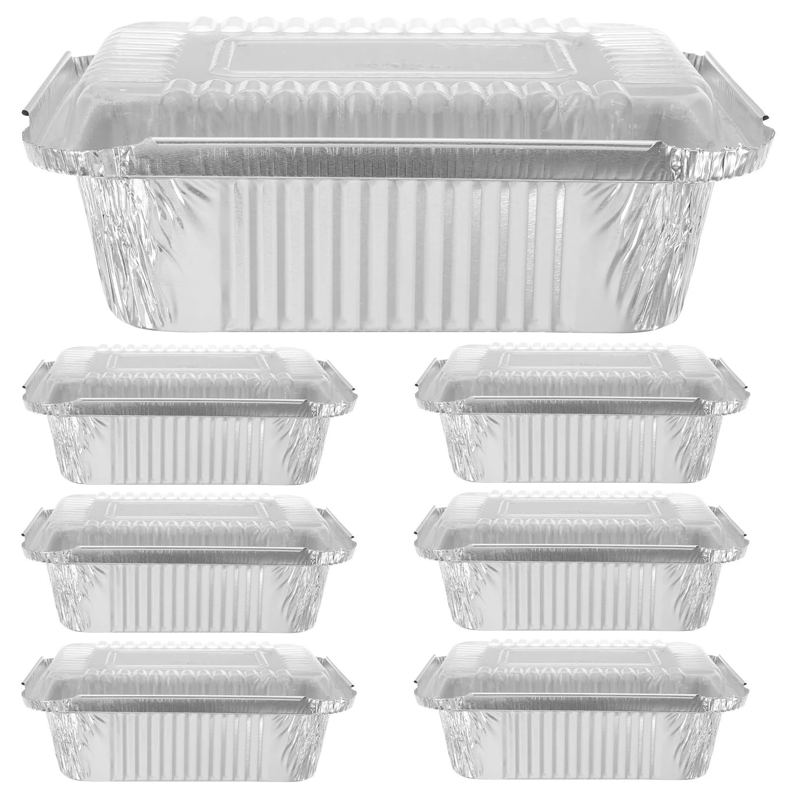 Jednorazowe naczynia kuchenne 50 szt. Patelnie z folii aluminiowej Formy do pieczenia pokrywką Akcesoria grillowania Pojemniki gotowania Pieczenie