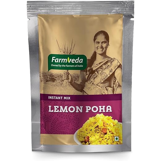 Farm Veda Instant Lemon Poha - Pack of 4 (250gm)