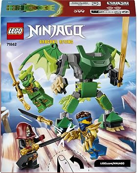 LEGO NINJAGO Lloyd’un Ejderha Robotu Savaş Paketi 71862-6 Yaş ve Üzeri Kız ve Erkek Çocuklar için Lloyd, Jay ve Kötü Sadık Minifigürleri İçeren Yaratıcı Oyuncak Yapım Seti, Hediye Fikri (81 Parça)