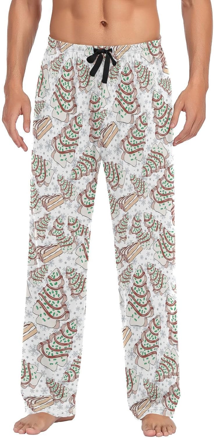 Mens Pajama Pants with Pockets - Soft Cute Lounge Pants for Christmas Tree Cake Occasion - Image 4