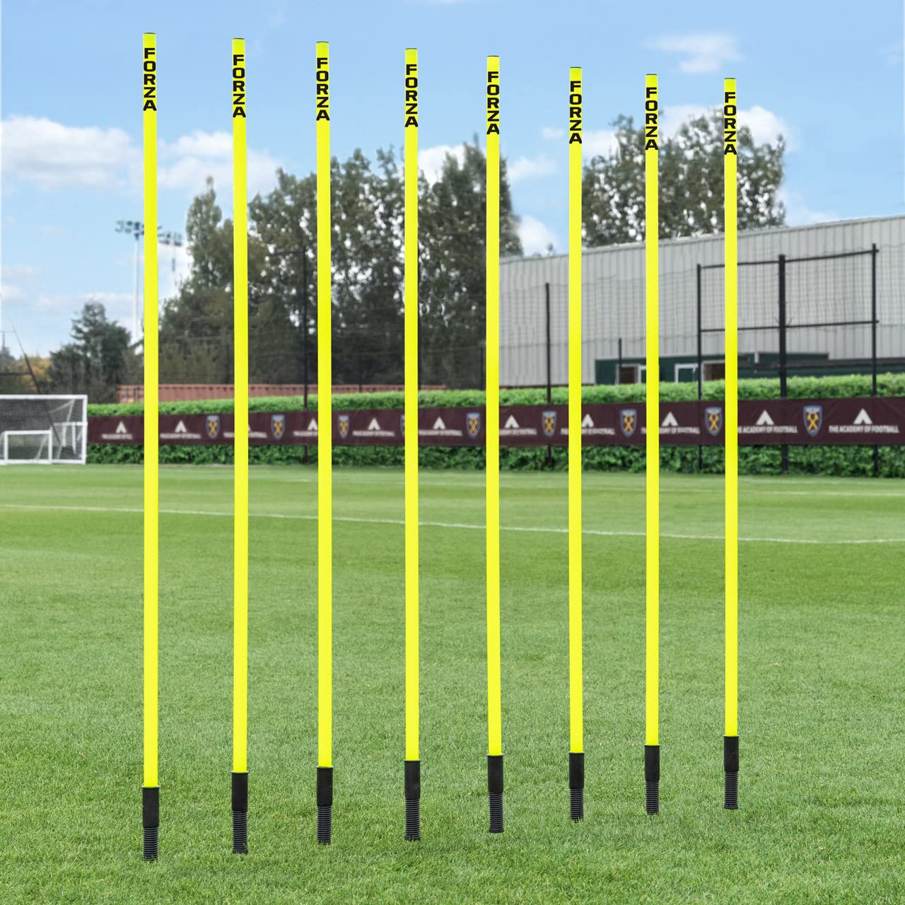 FORZA Pali Slalom di Agilità - Aste A Molla da 1,5 m o 1,8 m | per Allenamenti Fitness E per Calcio | Attrezzature da Allenamento [Pacco da 8/16]