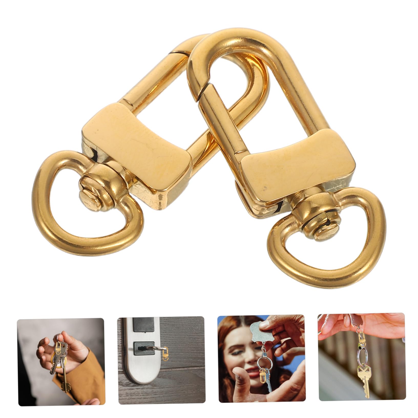 10 Piezas Ganchos Giratorios Inoxidable Clips de con Mecanismo Rápido Ganchos para Llaveros Fabricación de Joyas Accesorios para Bolsas Resistentes y Antióxido