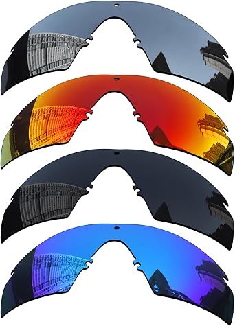 Acefrog 1.5MM Polarized Replacement Lenses for Oakley Si Ballistic M Frame 2.0/3.0 Sunglasses, Upgraded Material, Impact Resistant - 4 Pairs Pack Polarized - 1.5MM
