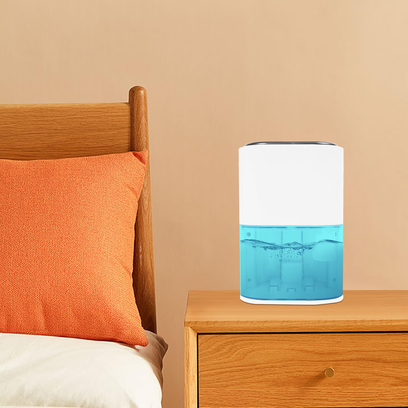 Deumidificatore Elettrico 2L 42W 7 Colori Bianco | 500-600 ml/24 h a 30 °C e 80% RH, serbatoio da 2 litri e spegnimento automatico.