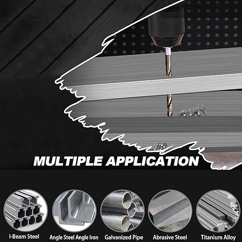 Miniatura 8 de Juego de brocas de cobalto con vástago hexagonal de 14, 16 a 38 pulgadas, brocas de impacto giratorio M35 HSS para metal y acero endurecido, con