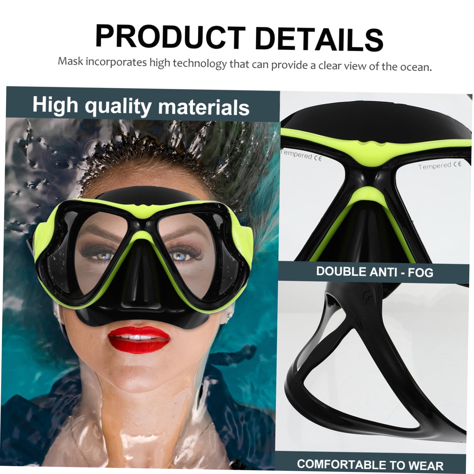 1juego De Snorkel para Adultos Equipamiento De Buceo Compacto y Ligero para Principiantes y Profesionales para Acuática