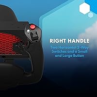 Vista 3 de Honeycomb Alpha Controles de Vuelo y Panel de Interruptores — Volante para Simulador de Vuelo con Rotación de 180°, Eje de Acero, Interruptor