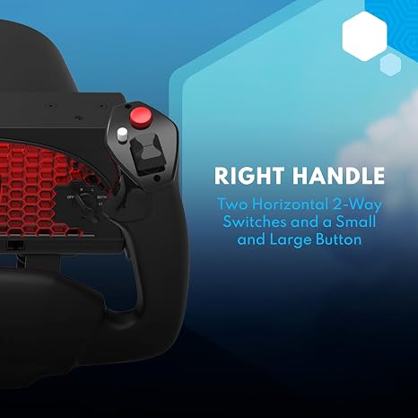 Honeycomb Alpha Flight Controls Yoke & Switch Panel Flight Simulator Yoke w/ 180 Rotation, Steel Shaft, Ignition Switch, Fully-Equipped Handles, Dual Mounting Compatible w/PC & Mac