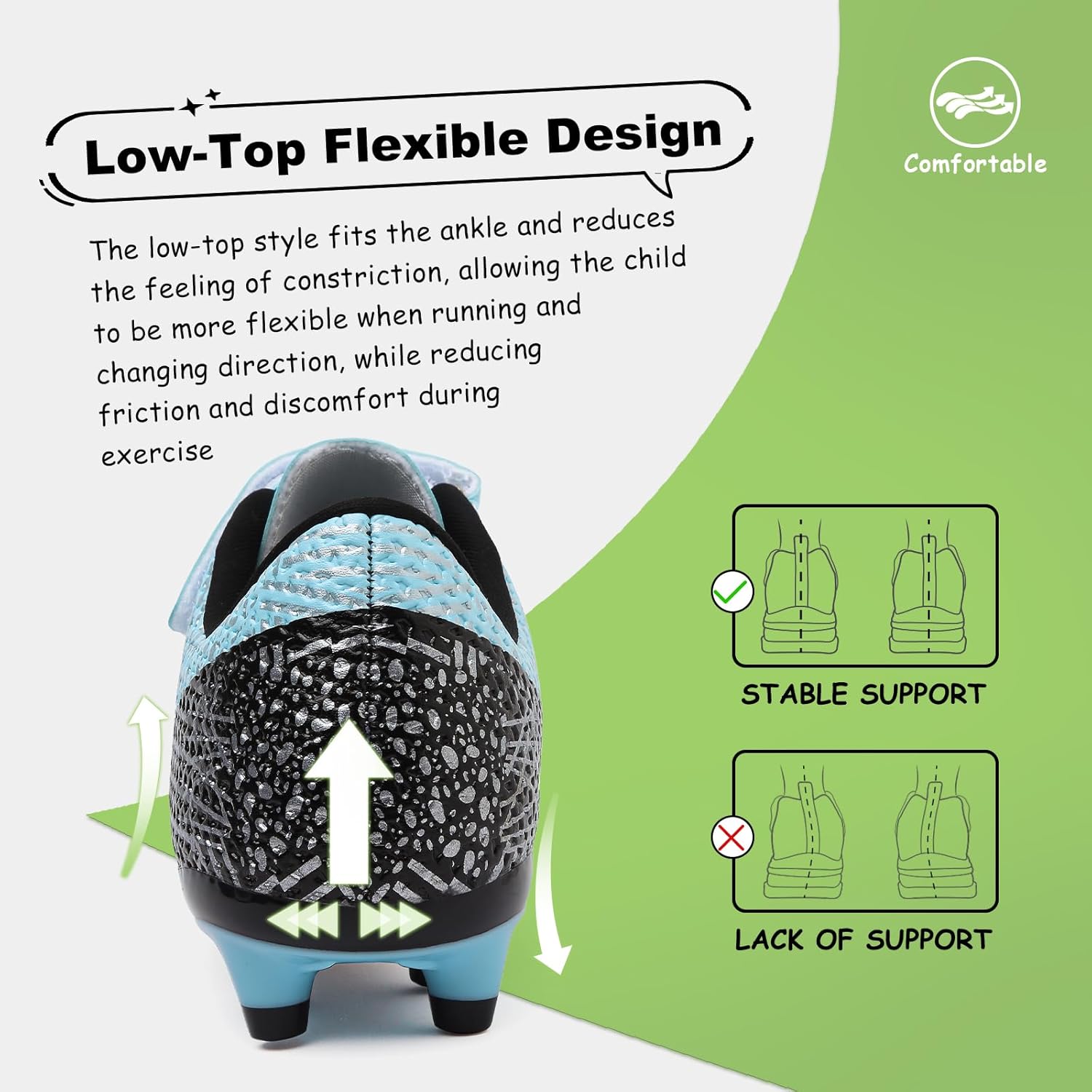 Kids Soccer Cleats Boys Girls Football Cleats Turf Soccer Shoes Youth Football Shoes AG - Image 6