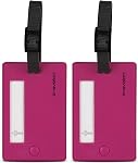 Travelon 02040-910 Set of 2 Luggage Tags, Berry, One Size