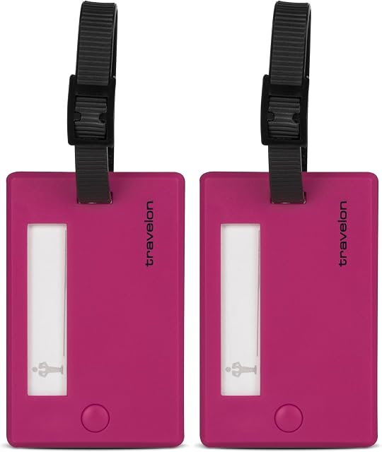 Travelon 02040-910 Set of 2 Luggage Tags, Berry, One Size
