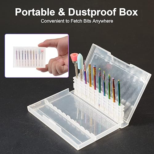 Miniatura 6 de 10 brocas de uñas Emery de 332 pulgadas para taladro de uñas (brocas para clavos) para uñas acrílicas, para manicura y pedicura para taladro