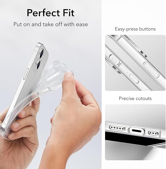 iPhone 14 Plus ile Uyumlu Şeffaf ve Sararmaya Dayanıklı Silikon Kılıf, Extra İnce ve Yumuşak Model (iPhone 14 Plus)