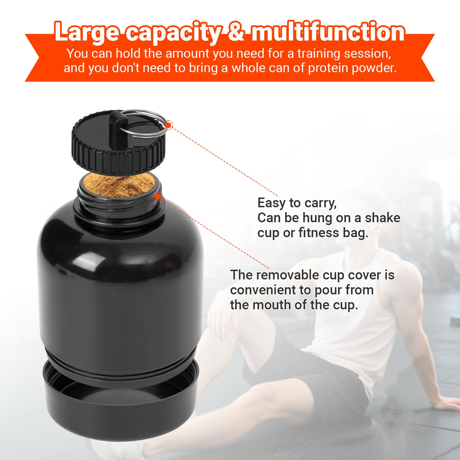 24 oz Insulated Stainless Steel Protein Shaker Bottle, Black — Amazon image 8