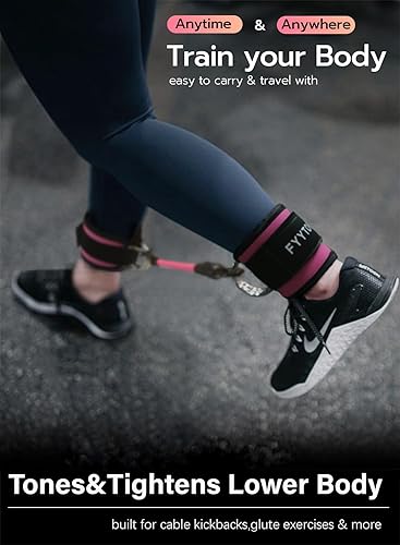 Miniatura 3 de Bandas de resistencia al tobillo con puños, entrenamiento de mujer para gimnasio en casa, ejercicio de glúteos en casa, correa de tobillo para