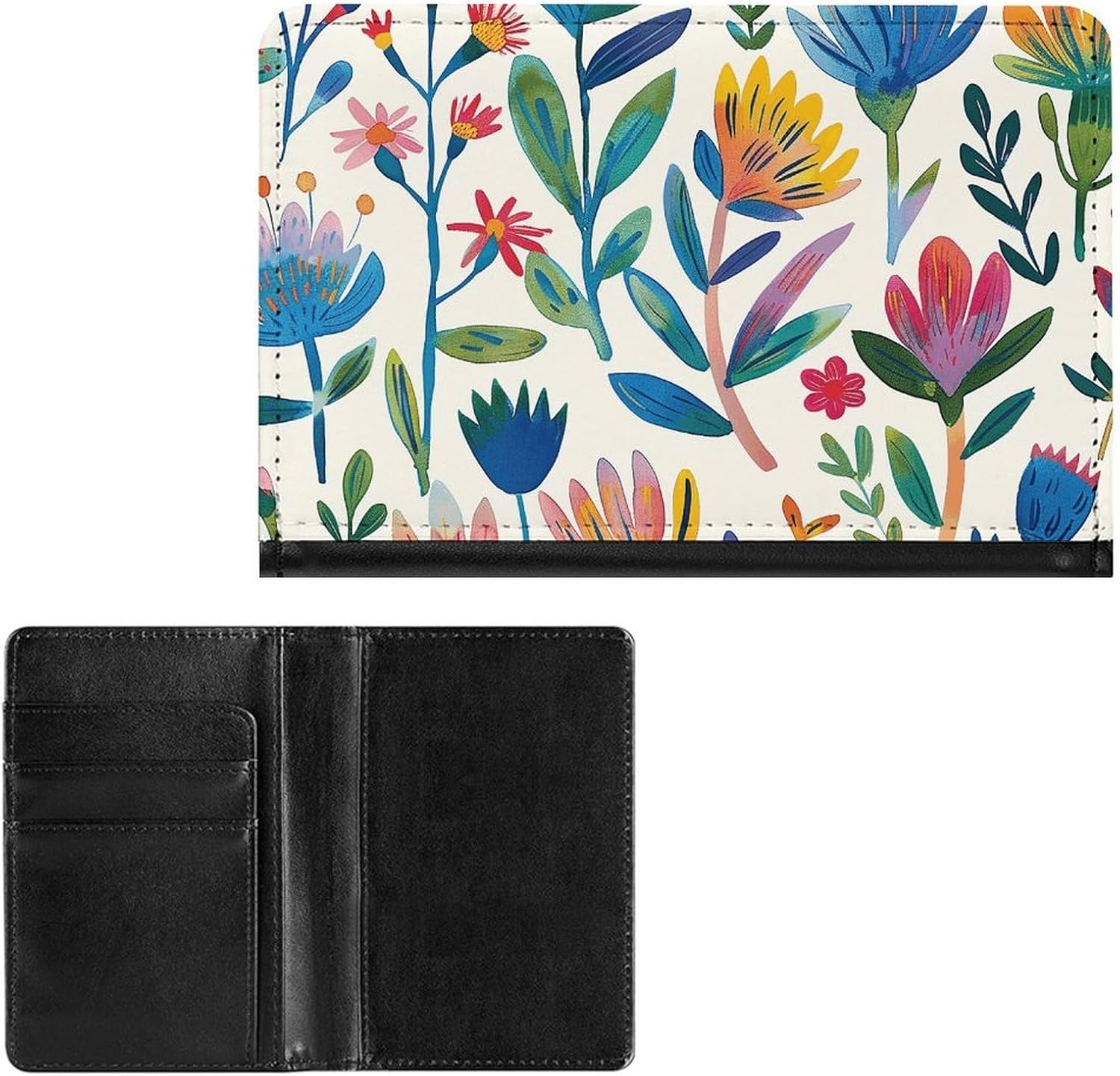 Cute Passport Holder for Travel,Personalized Multi-Functional Passport Cover with Card Slots,Slim Bright Pastel Colors Printed Passport Wallet for Women Men