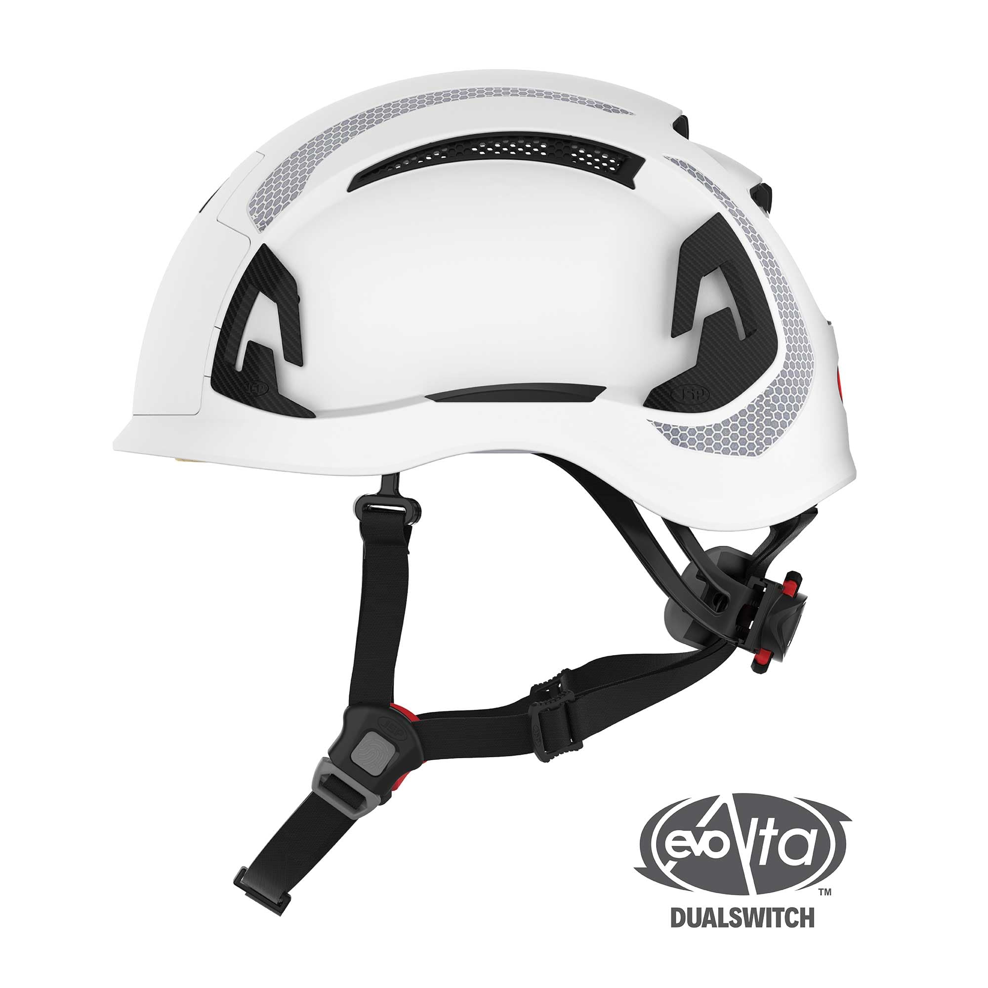 JSP EVO ALTA Dualswitch Kask ochronny - Regulacja koła - Wentylowany - Biały - CR2 (ARD170-400-100)