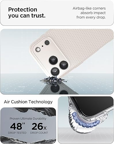 Vista 324 de Spigen Liquid Air - Funda diseñada para iPhone 13 Pro Max (2021), color negro mate