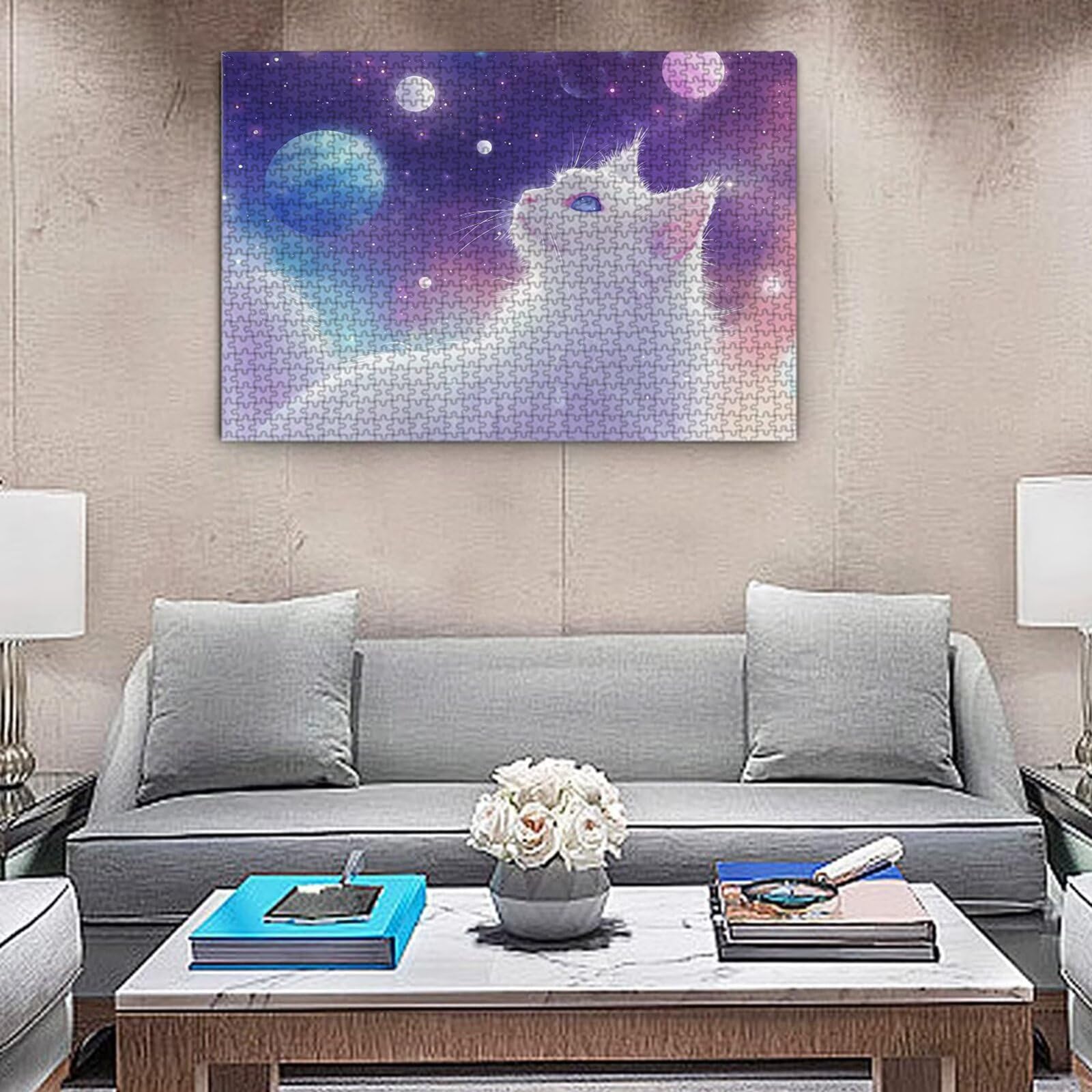 Puzzle dla dorosłych, 6000 sztuk, trudne drewniane puzzle, gra, gra logiczna, gra ręczna, dekoracja rodzinna, kreatywna rozrywka, prezent 105 x 179 cm planeta kot K0F-903
