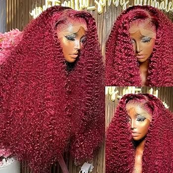 Amazon.com : SISIFIRE Burgundy Red Lace Front Wig with Baby