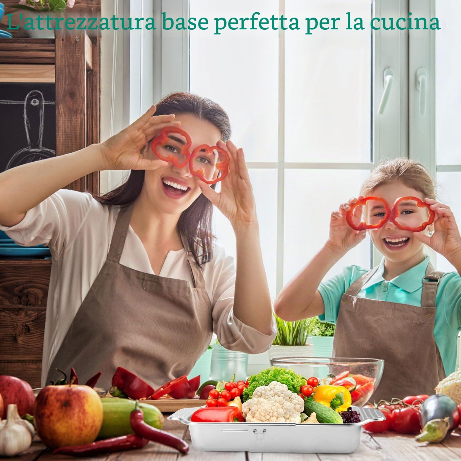 Scolapasta estensibile, sopra il lavandino Scolapasta rettangolare allungabile in acciaio inox 304 lavare frutta e verdura, scolare la pasta cotta e i piatti secchi