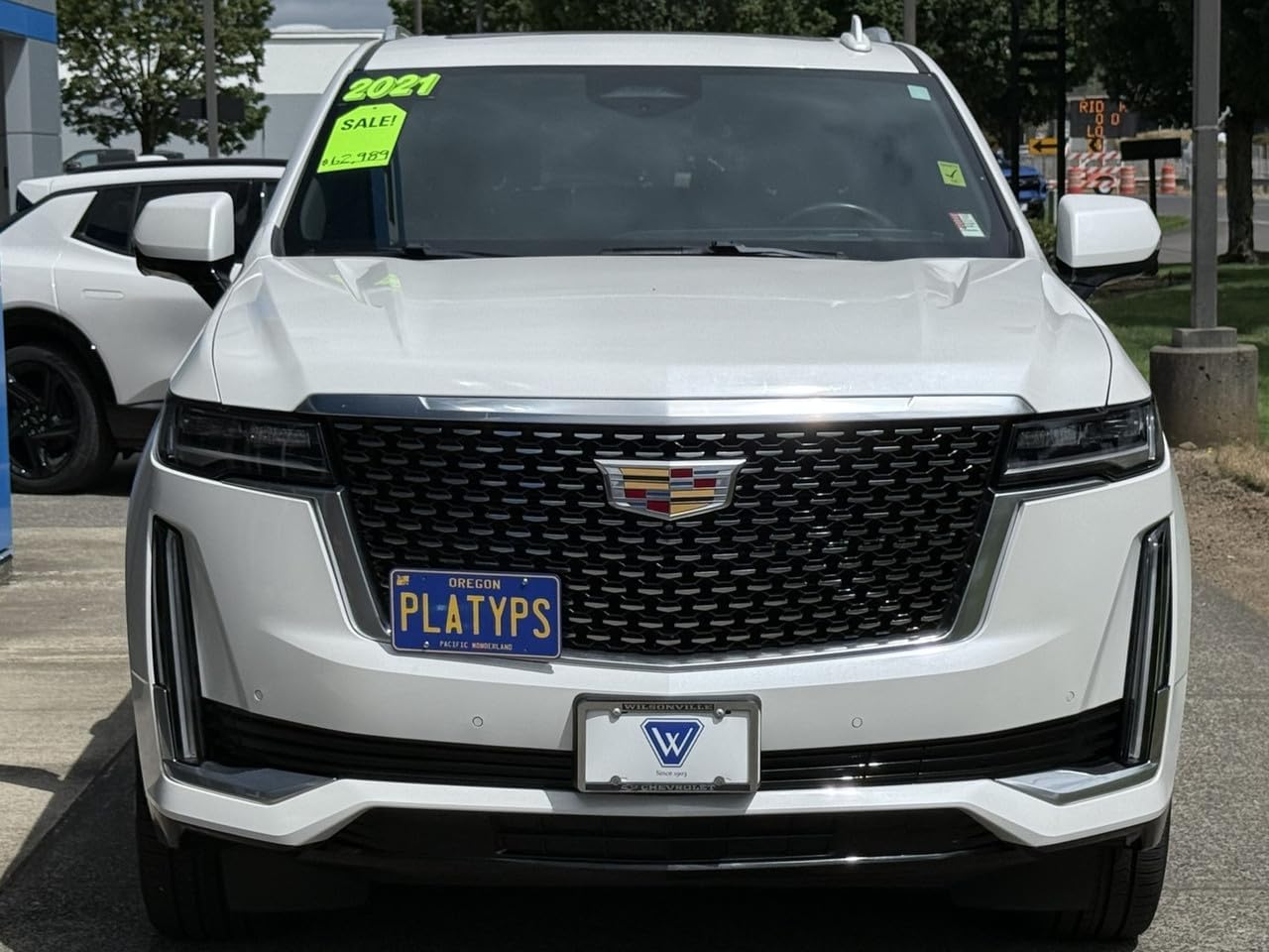 CravenSpeed Platypus License Plate Grille Mount Compatible with Cadillac Escalade (5th Gen) 2021-2025 | No Drilling | Installs in Seconds | Made of Stainless Steel & Aluminum | Made in USA