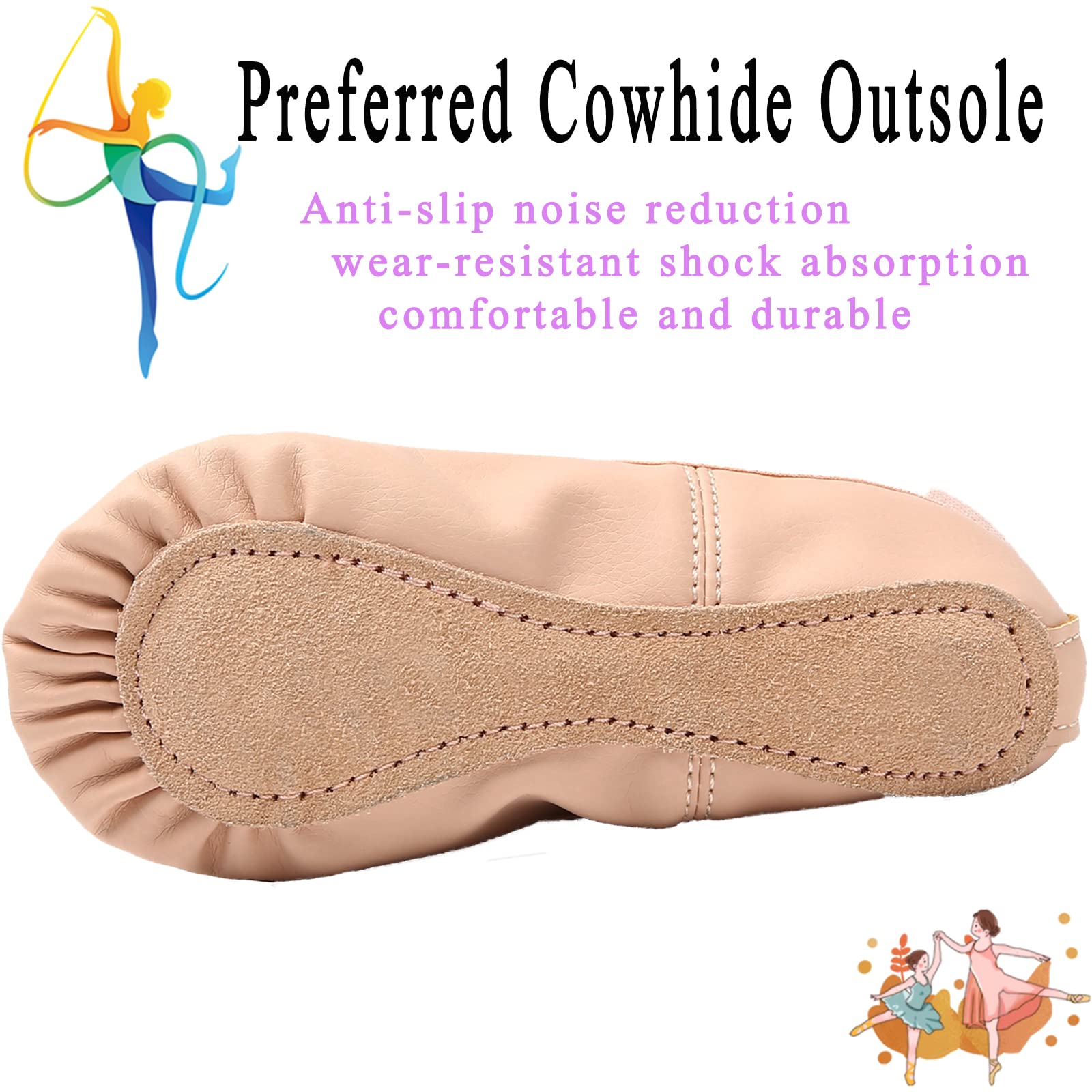 TETSUO Girls Ballet Slippers Dance Shoes — view 6