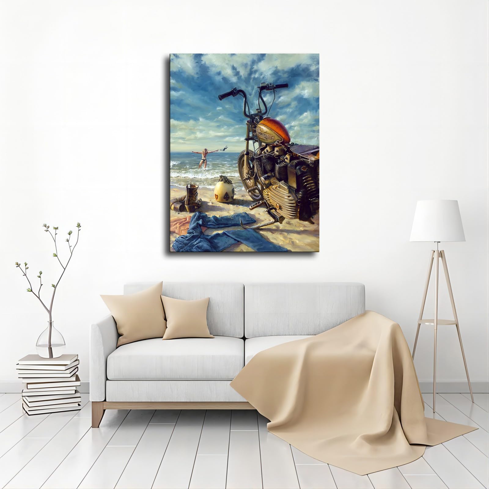Amazon.com: David Mann Biker Nostalgic Motorcycle Canvas Art