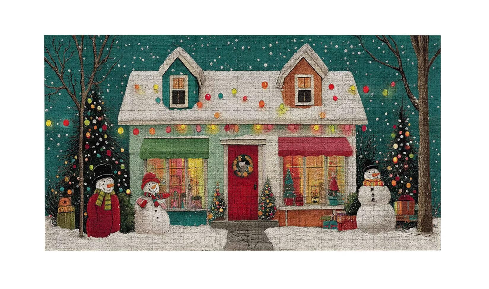 Puzzle para Adultos 1692 Piezas, Paisaje navideño Puzzle, Difícil, Desafiante, Rompecabezas Encajan Perfectamente, Letras en la Parte Posterior, sin Polvo, Regalo para Personas Mayores (179x31cm) v852