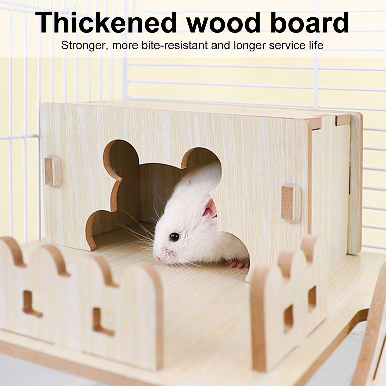 Jaula Hamster, Jaula para Animales Pequeños con Accesorios, Casa para Mascotas Pequeñas de 2 Capas, Jaula para Hámster Sirio para Hámsteres Enanos, Ratones, Jerbos