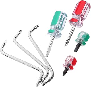 7pcs Magnetic Z-shaped Screwdriver Set Right Angled and Flat Head Bent Screwdrivers for Tight Spaces Portable Small Tip Tools for Precision DIY and Repairs