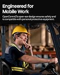 New OpenComm2 2025 Upgrade - Open-Ear Bone Conduction Headphones, Wireless Bluetooth Headset with Noise Canceling Mic & Mute Button for Work Calls and Meetings, 16 Hour Talk Time - for Mobile & PC